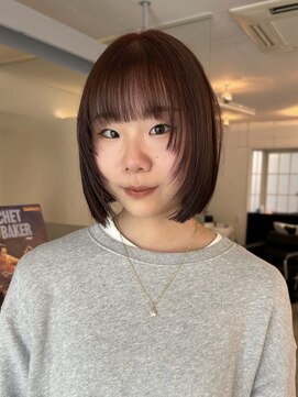 アンプラグド(unplugged) 黒髪卒業カラー☆ブリーチなしオレンジブラウン