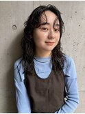 黒髪パーマ