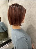 ハイトーンボブ/ピンクオレンジ
