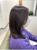 色持ち抜群！パープルグレージュは暗くても透明感が最高