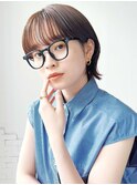 黒髪/ボブルフ/ネビージュ/韓国/ワンレン/仙台/髪質改善/前髪