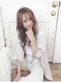 フリンジウェーブなマロンベージュ