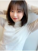 レイヤーボブロブミニボブオリーブベージュ髪質改善美髪縮毛矯正
