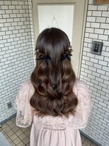 ハーフツイン ヨシンモリ コテ巻き 参列ヘア デートヘア