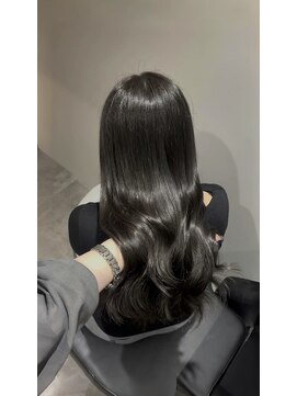 ノー バイ イオエ 西梅田(no. by ioe) ブリーチなしカラー/髪質改善/ミルクティーベージュ/小顔ヘア