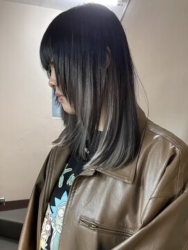 ソイ 下北沢(soi) silver inner color_顔まわりレイヤー_ロングレイヤー