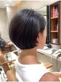 前上がりボブ ミニボブ 大人ボブ フェミニン