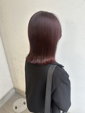 ジュエ ヘアー デザイン(Jue hair design) 秋の深みボルドーカラー/ワンカラー/知立市/20.30代
