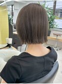 切りっぱなしボブショートボブタッセルボブ縮毛矯正ミニボブ30代