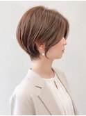 20代30代40代50代髪質改善ミルクブラウンナチュラルショート