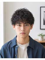 MEN's Baguz MEN'Sカット/ MEN'Sパーマ/ MEN'Sカラー 黒髪マッシュ無造作ツイストスパイラルパーマ