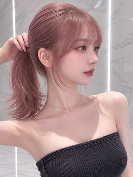ランテルディ 渋谷(LANTERDIT) ダブルカラー内巻きロングヘアバタフライカットおくれ毛カット☆