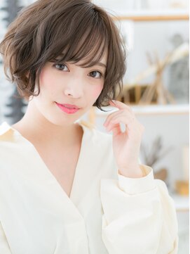 カバーヘア 上尾西口店(COVER HAIR) ★くせ毛風♪ルーズな小顔前下がりショートボブ20代30代40代★6!