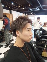 モリゲン フェローシップ レグ(MORIGEN fellowship REGU)&nbsp;サイドパートかき上げフェードツーブロックショート