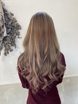 ボアップ 新居浜店(boappu) #プルエクステ #カラー #ベージュ #ケアブリーチ ハイライト