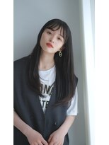 ガーデン ジングウマエ(GARDEN jingumae)&nbsp;暗髪ロング/ワイドバング/髪質改善/黒髪カタログ/大人かわいい