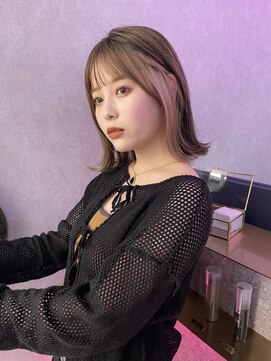 ロンド レア 天神大名店(Lond Le’a) ダブルカラー/インナーカラー/イヤリングカラー/ペールベージュ