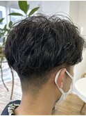 MEN'S HAIR  センターパート ツイストスパイラル コンマヘア