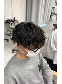 波巻きパーマ