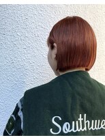 ソアバイリコヘアー(soar by LiCO Hair) 切りっぱなしボブ×レッドカラー