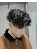 波巻きパーマ センター分け