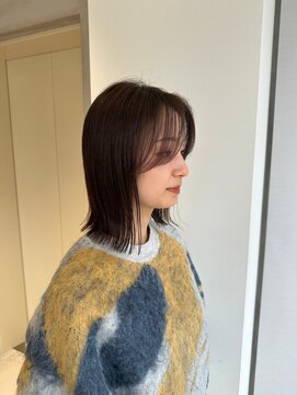 ガリカ 博多(Gallica) <入佐ひなの>ミディアムボブ x 顔周りレイヤー