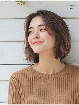 フレア 心 武庫之荘(flare) ★前髪イメチェンこなれミディレイヤーボブウルフネビージュ小顔