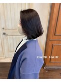 透明感暗髪ボブ
