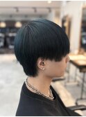 ラウンドマッシュ/スパイキーショート/ブルーブラック/大堰龍吾