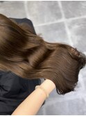 韓国 くびれロング レイヤー ワンホンヘア 小顔前髪