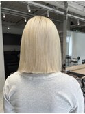 天神顔周りレイヤーカットダブルカラーウルフカットミディアム