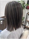 ハイライト韓国風イルミナカラーグレージュオリーブ堺東