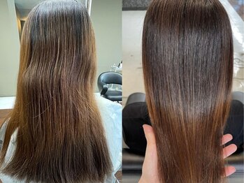 シャンプーボーイエイムス(SHAMPOO BOY aims)の写真/感動の艶と手触りでリピート続出中！ナチュラルな美髪ストレートをつくります◇[縮毛矯正/髪質改善]