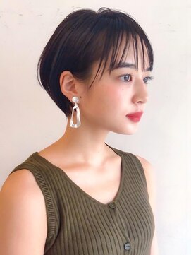 セイドット オモテサンドウ(Say. omotesando) Say.ショートボブ大人ショート暗めカラーオリーブグレーショート