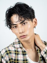 オーシャントーキョーオーバー 渋谷(OCEAN TOKYO OVER)&nbsp;ビジネスメンズショートリクルート七三かき上げヘアツーブロック