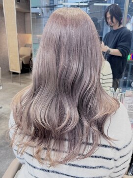 サンク 原宿 表参道(cinq) 韓国ヘア顔周りレイヤーミルクティーベージュグレージュカラー