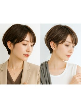 どこから見ても美フォルムな小顔見せショートカットは《時短で好印象》◎働く女性にも人気のスタイル☆