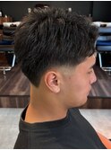 千葉駅MEN’S/波巻きツイストスパイラル/刈り上げセンターパート