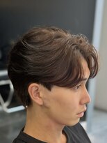 バース 河原町店(BIRTH)&nbsp;韓国へアカルマパーマワックスなしセンターパート黒髪ウルフ