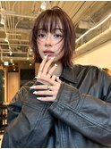 顔周りレイヤーカットくびれヘアミルクティーベージュカラー韓国