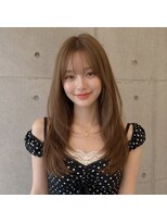 ララルーモ 渋谷公園通り店(LaLarOomo)&nbsp;【小顔レイヤー】ミルクティーベージュ×ザクザク顔周りレイヤー