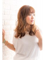 エルデ ナインズ ヘアー スタンド 川口店(elde 9's HAIR STAND) フィッシュボーン&エフォートレスのワイドバングハニーヘア 川口