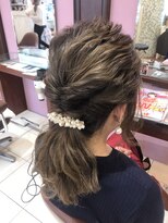 チャーム クラッシー 寺田町本店(Charm classy) ゆるふわローポニーアレンジ