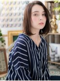 センターパートも◎黒髪風前下がりボブa大宮20代30代40代