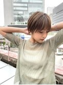 前髪あり小顔ナチュラルショート