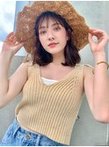 〇シースルーバングが可愛いゆるふわミディ