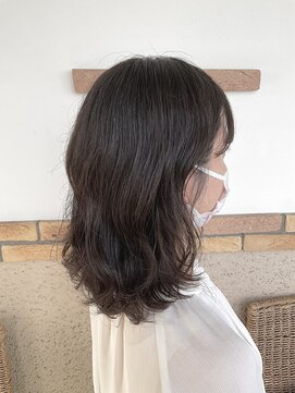 トップヘアー 本店(TOP HAIR) ナチュラルウェーブミディアムヘアー/ダークブランド