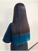 ロングエンドカラー ターコイズブルー♪