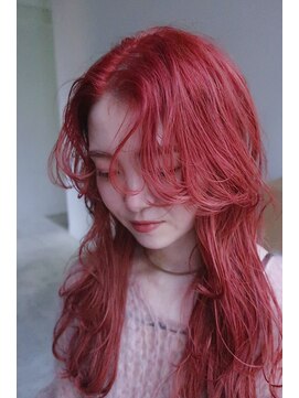 リュト(Lute) ワンブリーチでつくるレッド系カラー....