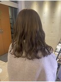 ナチュラルウォームブラウン 無造作ロングウェーブ